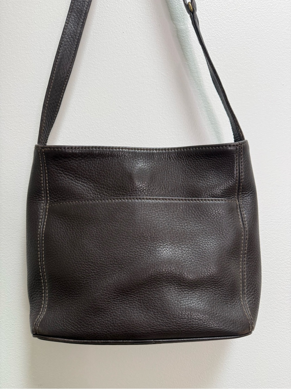 Vintage Coach Sonoma Pocket Zip 4924 Brown Leather Crossbody Bag